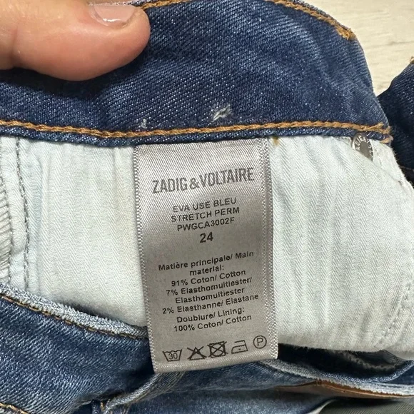 Zadig & Voltaire Eva Use Bleu Jeans.